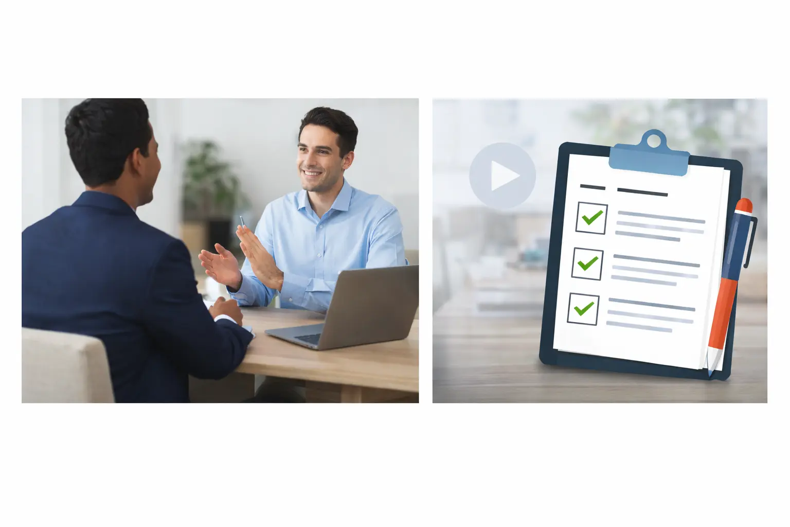 Mock interview practice session